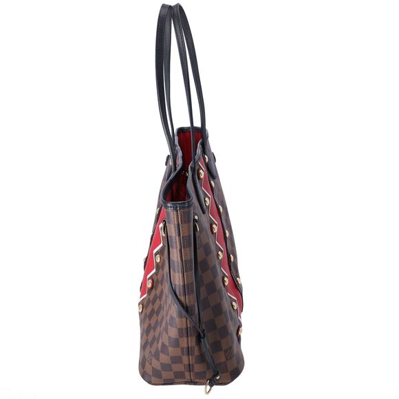 Louis Vuitton Neverfull MM Damier Ebene Karakoram Red Limited Edition - Picture 3 of 8